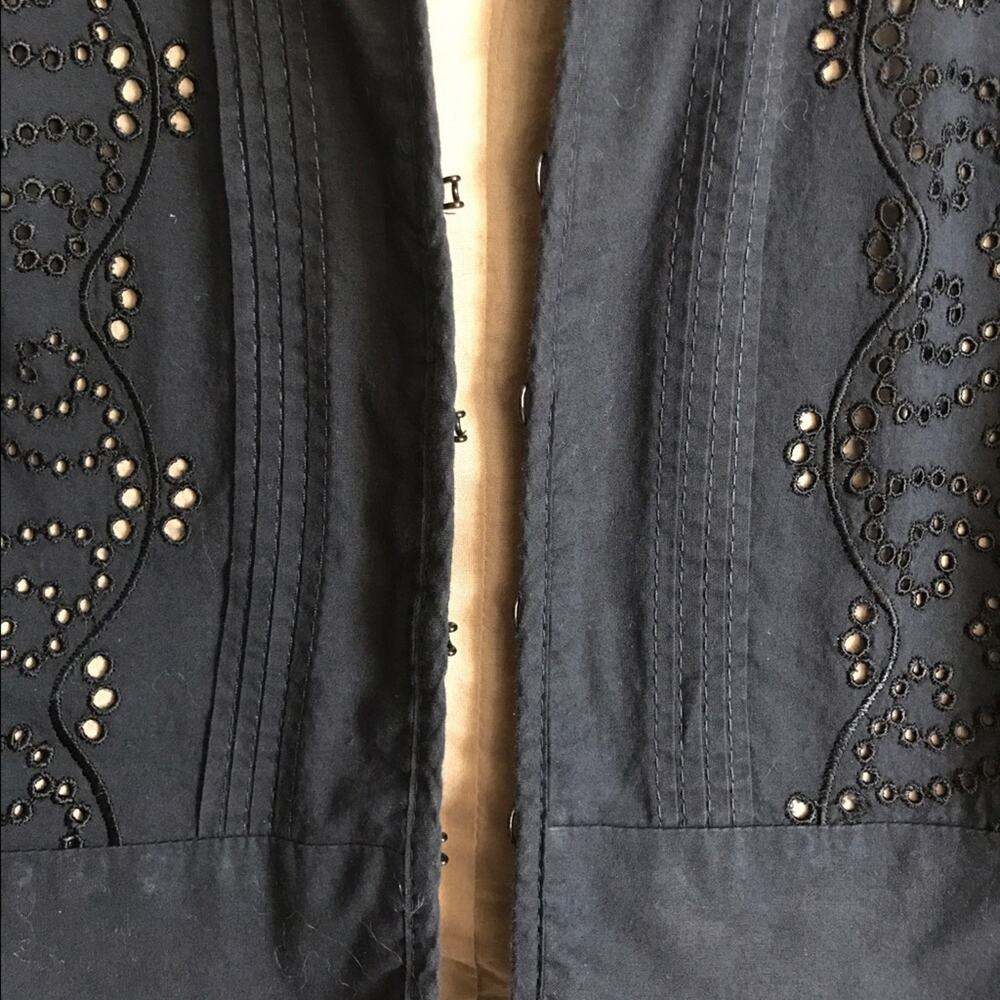 Loft Ann Taylor Navy Eyelet Jacket Size 2 - Picture 7 of 8